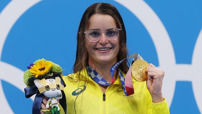 Kaylee McKeown won three gold medals at last year’s Tokyo Olympics. Picture: Clive Rose/Getty Images