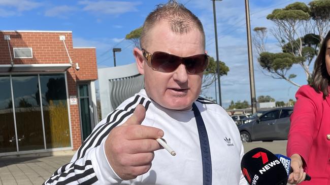 Darryl Robert Wilkinson outside Christies Beach Magistrates Court. Picture: Emily Jarvis