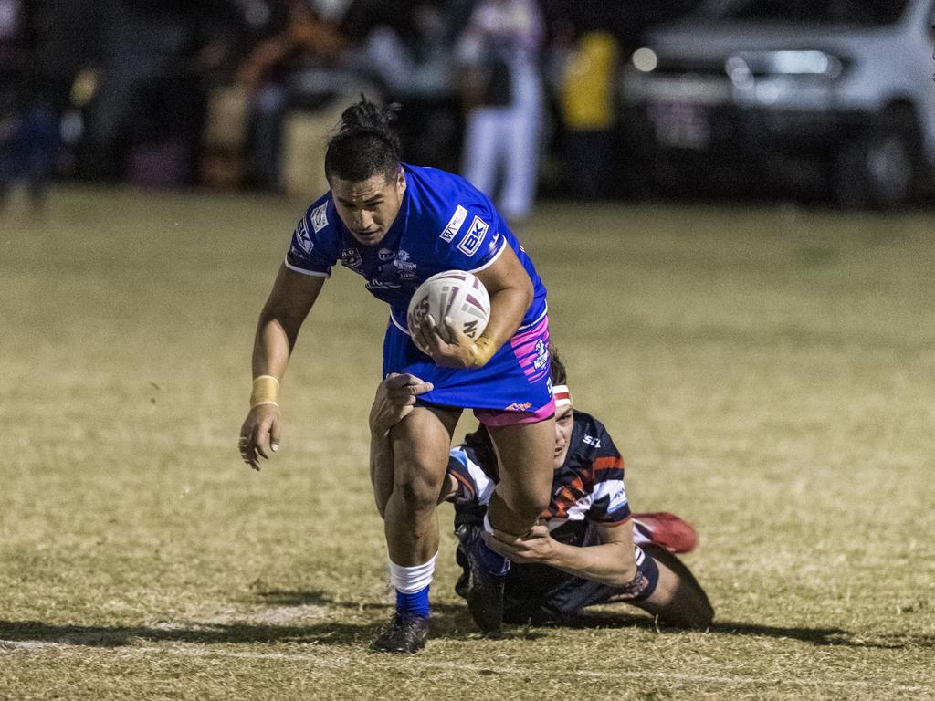 Albert Junior Ma Chong of Newtown against Warwick in TRL A grade round 10 rugby league at Jack Martin Centre, Saturday, June 19, 2021. Picture: Kevin Farmer