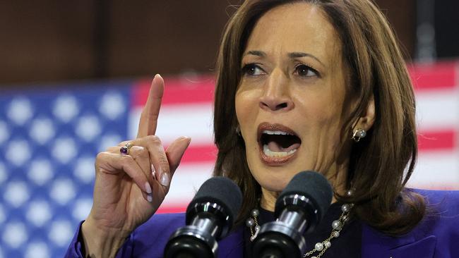 Kamala Harris is doubling down on Mr Trumps’ commenst aboit women. (Photo by Ethan Miller / GETTY IMAGES NORTH AMERICA / Getty Images via AFP)