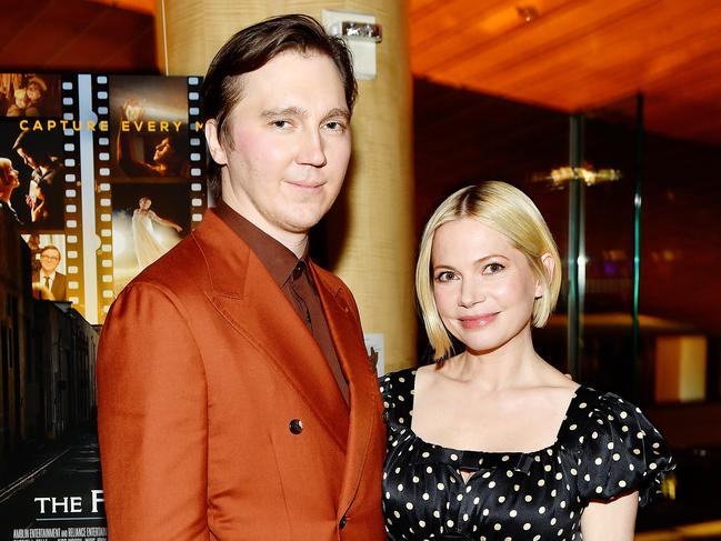 Paul Dano and Michelle Williams at a Special NYC Screening of The Fabelmans last month. Picture: Getty Images