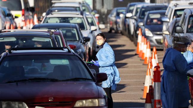 A new drive-through testing facility will open at Warners Bar on Wednesday. Picture: David Swift.