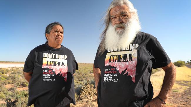 Harry and Linda Dare opposed to the proposed nuclear waste dump at Kimba. Picture: Dean Martin