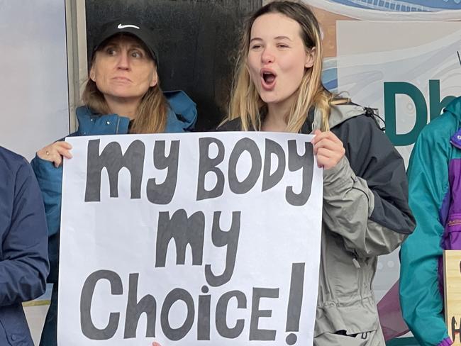 Rally for Abortion Rights in Wollongong CBD, Saturday, July 2, 2022. Picture: Dylan Arvela