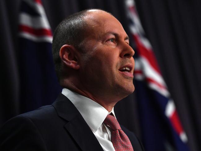 CANBERRA, AUSTRALIA - DECEMBER 08: Treasurer Josh Frydenberg addresses media during a press conference in the Blue Room at Parliament House on December 08, 2020 in Canberra, Australia.  (Photo by Sam Mooy/Getty Images)