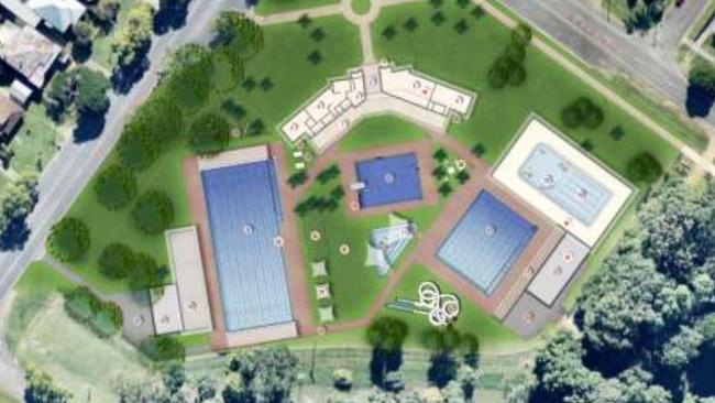 An image of the Grafton Olympic Pool redevelopment master plans.