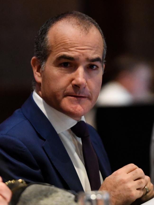 Victorian Education Minister James Merlino at the meeting. Picture: AAP/James Ross