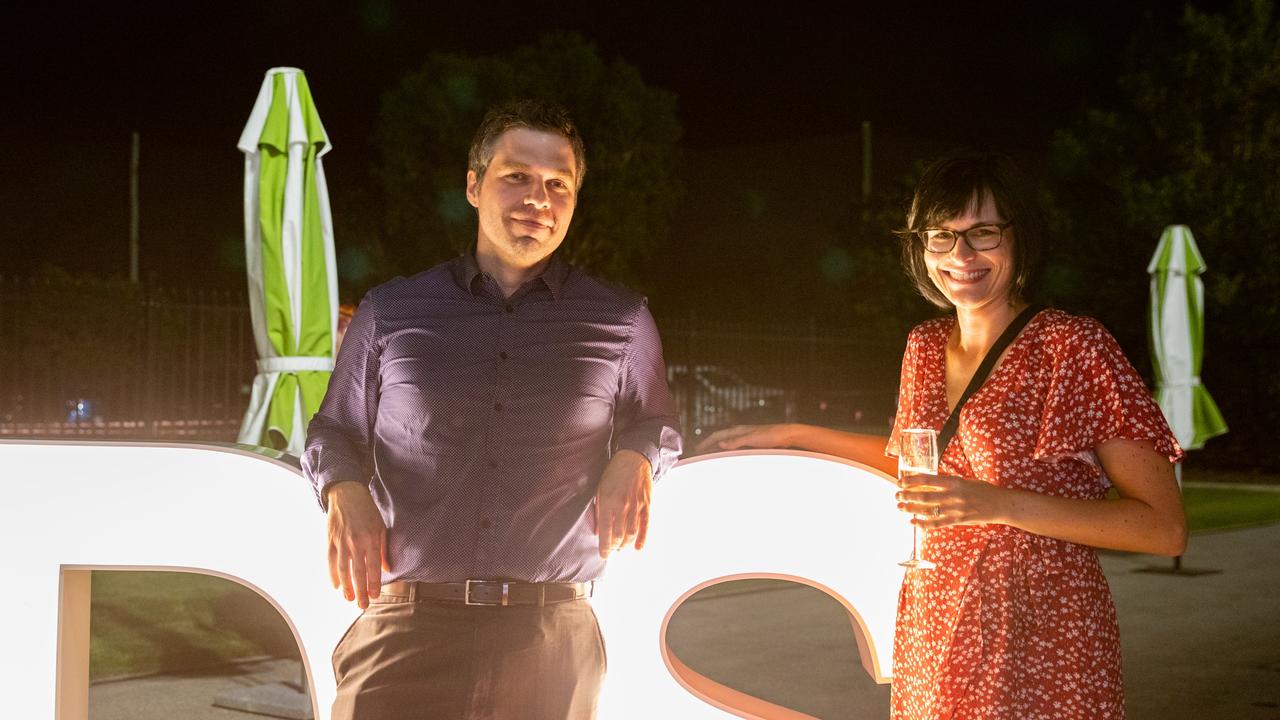 Moreton Bay Region Business Excellence and Innovation Awards 2019. Wayne Uroda from Commsync and Mary Katoa from Trident RFRD. Picture: Dominika Lis