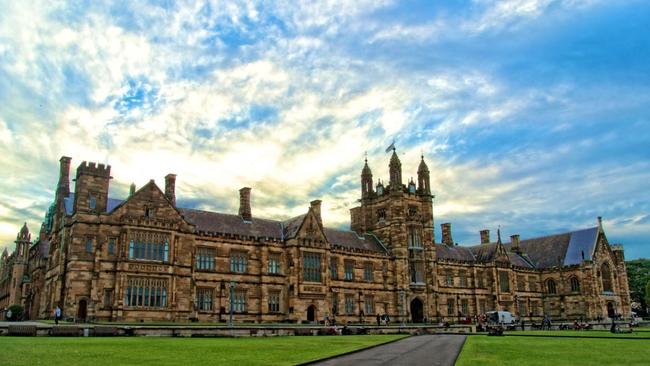 A man has been charged after an illegal protest at the University of Sydney. Picture: Supplied