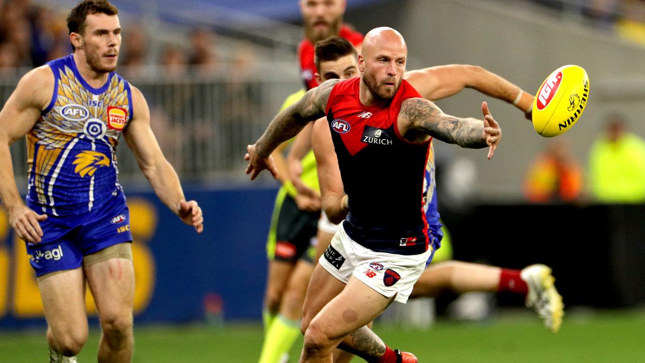 Nathan Jones pounces on a loose ball against the Eagles.