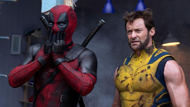 Ryan Reynolds as Deadpool and Hugh Jackman as Wolverine in Marvel’s new release Deadpool &amp; Wolverine. Picture: Jay Maidment