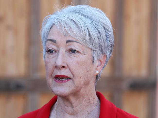 Southern Downs Mayor Tracey Dobie at the announcement regarding the strict new water restrictions. Picture: Liam Kidston