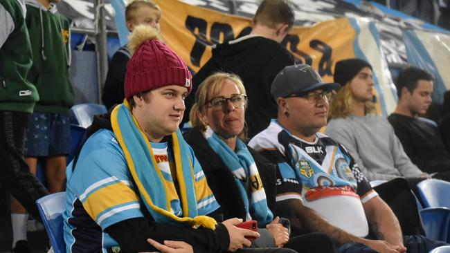 Fans photos from the Titans and Rabbitohs NRL game.