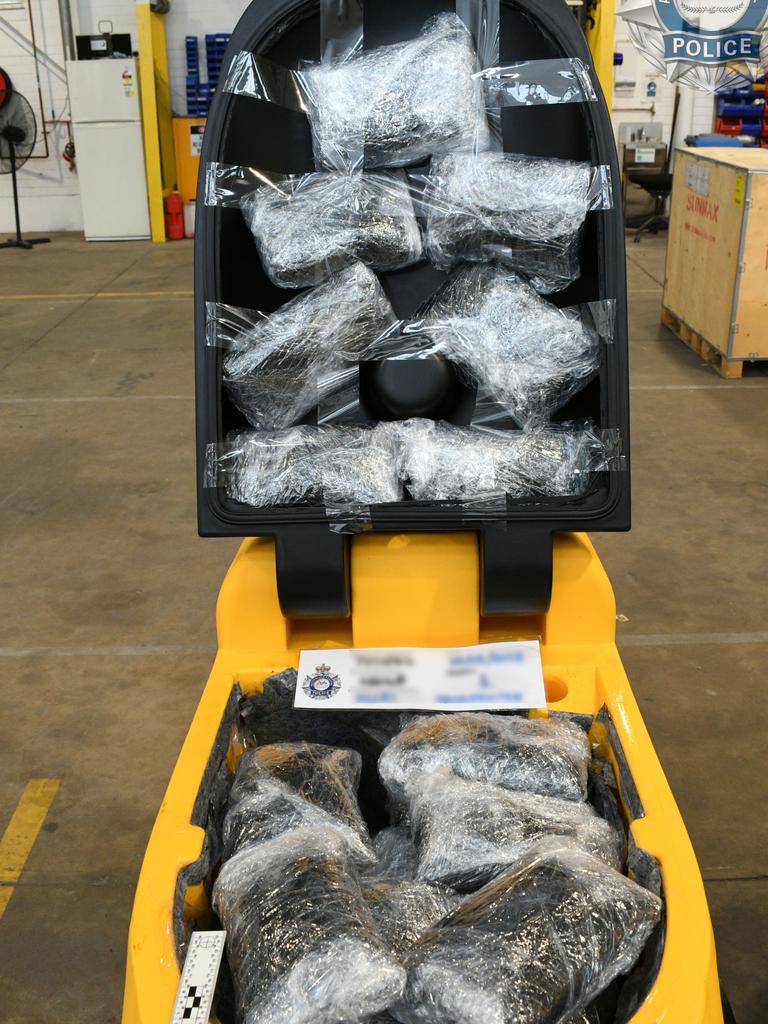 Some of the alleged 130kg of methamphetamine.