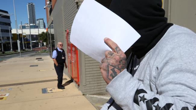 41year old Helensvale man, Mark Atta-Singh, leaving Southport Court on bail over charges including acts intending to cause grievous bodily harm and administering poison. Picture Glenn Hampson