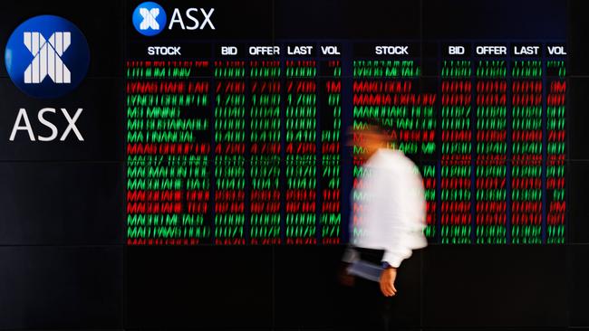 SYDNEY, AUSTRALIA - NewsWire Photos, October 29 2024. GENERIC. Stocks. Finance. Economy. Stock price ticker of the Australian Stock Exchange, ASX, at their offices on Bridge Street. Picture: NewsWire / Max Mason-Hubers