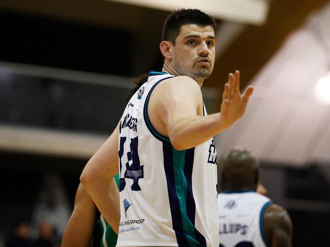 Jordan Vandenberg played his part in the Southern Huskies historic first up win in the New Zealand NBL. Picture: WILLIAM BOOTH/PHOTOSPORT.NZ