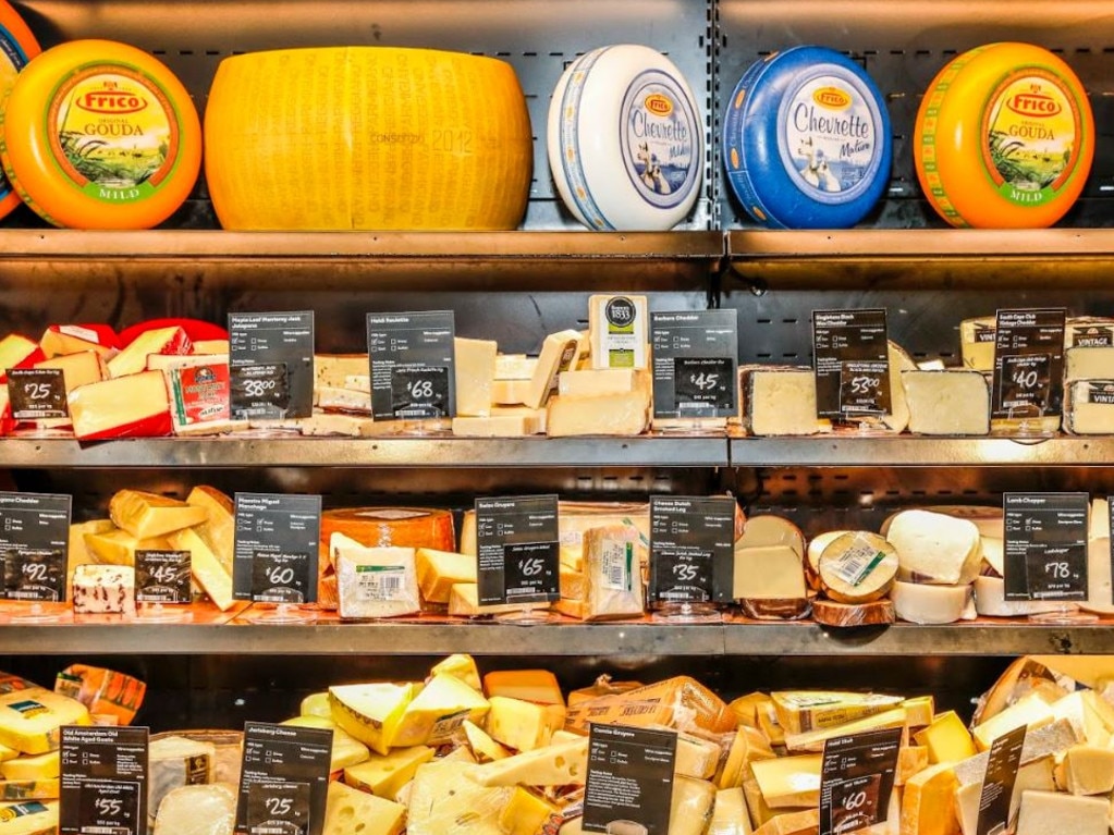 There is floor to ceiling cheese inside the chilled room. Picture: TikTok / @ryanpaturzo