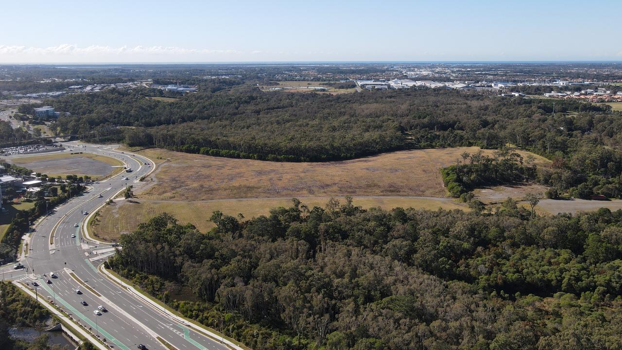 Aerial photo of the Coomera Town Centre South site