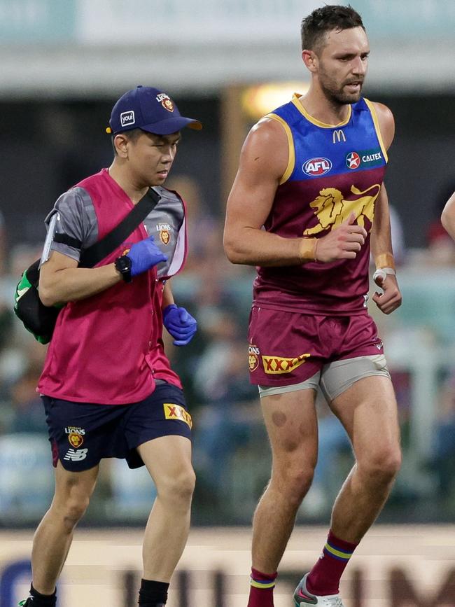 Lions forward Jack Gunston was subbed out a half-time. Picture: Russell Freeman/AFL Photos