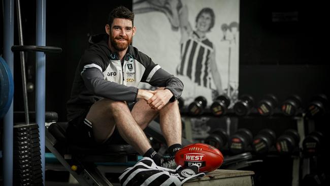 Former Collingwood defender Tyson Goldsack is now at Port Adelaide. Picture: AAP/Mike Burton