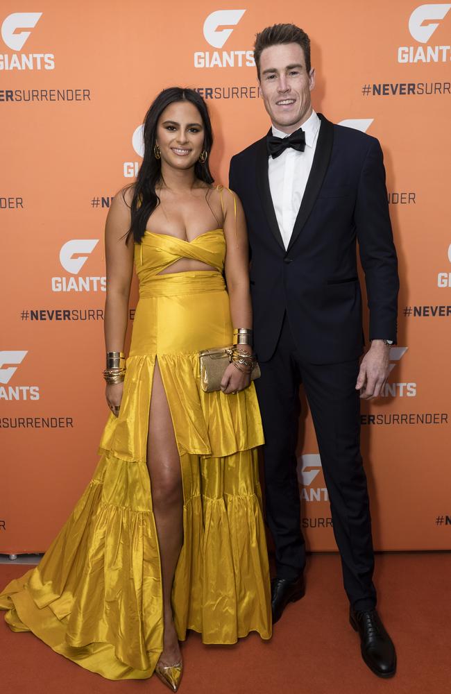 Indiana Putra and GWS star Jeremy Cameron. Picture: Getty Images