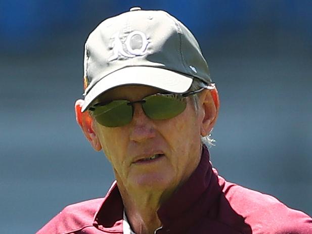 GOLD COAST, AUSTRALIA - OCTOBER 30: Coach Wayne Bennett looks on during a Queensland Maroons State of Origin training session at Cbus Super Stadium on October 30, 2020 in Gold Coast, Australia. (Photo by Chris Hyde/Getty Images)