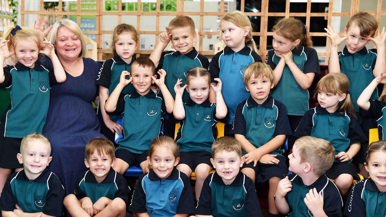 My First Year: Cooloola Cristian College Preps. (back) Melissa, Fletcher, Poppy, Eleanor, Austin, Eli. (middle) Avalan, Mrs Evans teacher, Judah, Mayah, Tate, Nicole, Bailey, Mrs Jones TA, Samuel. (front) Xander, Dustin, April, Quade, Luke, Esther, Jud, Stella. Picture: Patrick Woods.