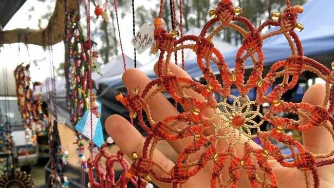 Pieces in Carmen&#39;s Wearable Art stall at Fishermans Road Markets, Maroochydore. Picture: Contributed