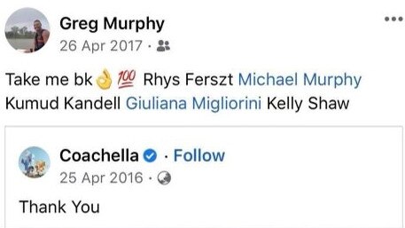 In a since-deleted Facebook post, Murphy tagged Rhys Ferszt, 33, who has since been unmasked as the alleged Australian kingpin behind the operation. Picture: Facebook.