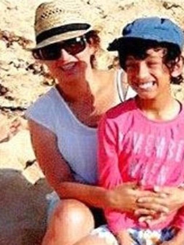 Liam Milne with his mum Susana Estevez Castillo.