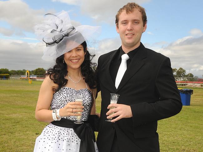 Angela McCarthy and Shane Richardson at the 2011Townsville Ladies Day Races held at the Cluden Racetrack.