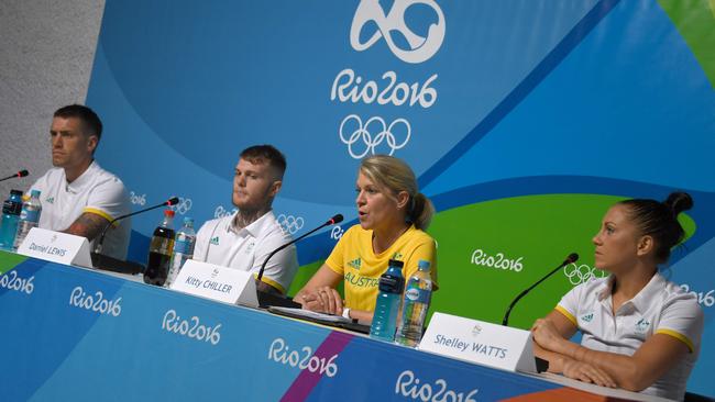 Shelley Watts is among the first of the Aussies athletes to arrive in Rio