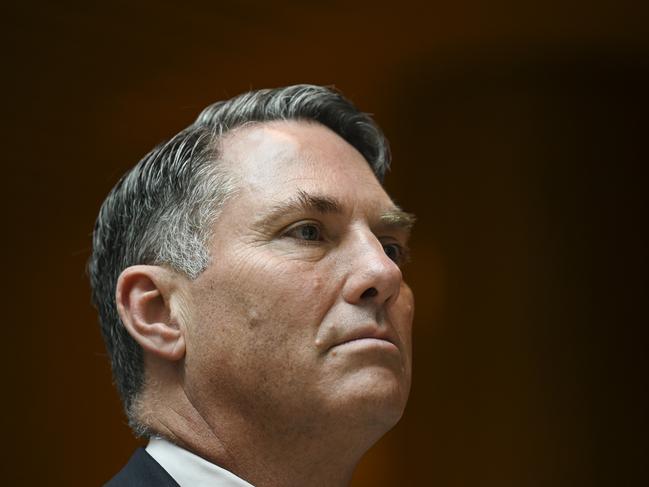 CANBERRA, AUSTRALIA - NOVEMBER 30:  Richard Marles joins representatives from Salvation Army and to Kmart drop off Christmas presents at the Kmart wishing tree at  at Parliament House in Canberra. Picture: NCA NewsWire / Martin Ollman