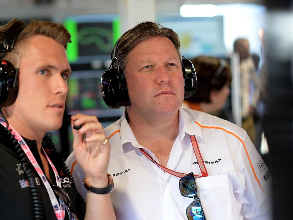 Zak Brown looks on during the Supercars Australian Grand Prix round in 2018.