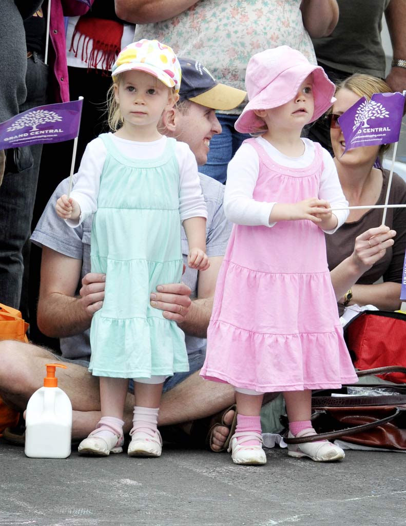Twins Abby and Hannah Moody. Picture: Dave Noonan and Nev Madsen
