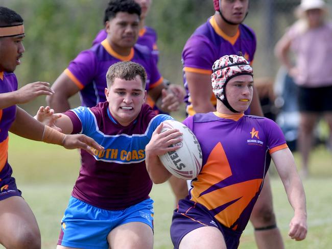 Queensland School Rugby League Championship Finals at Jack Manski Oval, Townsville. Sunshine Coast's Hayden Potts. Picture: Evan Morgan