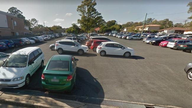 Carpark in Erica Lane at Minto.