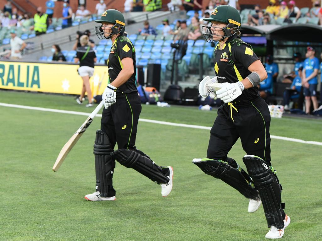 Opening duo Meg Lanning and Alyssa Healy started strongly, but were quickly outdone by the young allrounder. Picture: Mark Brake/Getty Images