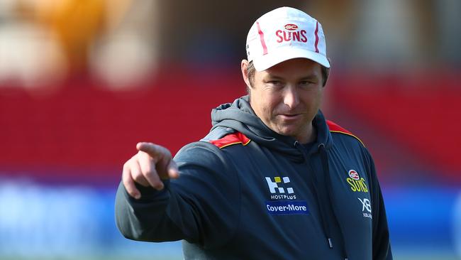 Stuart Dew is in his first year as Gold Coast Suns coach. Picture: Getty Images