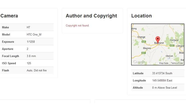 Some basic metadata from a photo I took earlier this year, including my exact geographic co-ordinates.