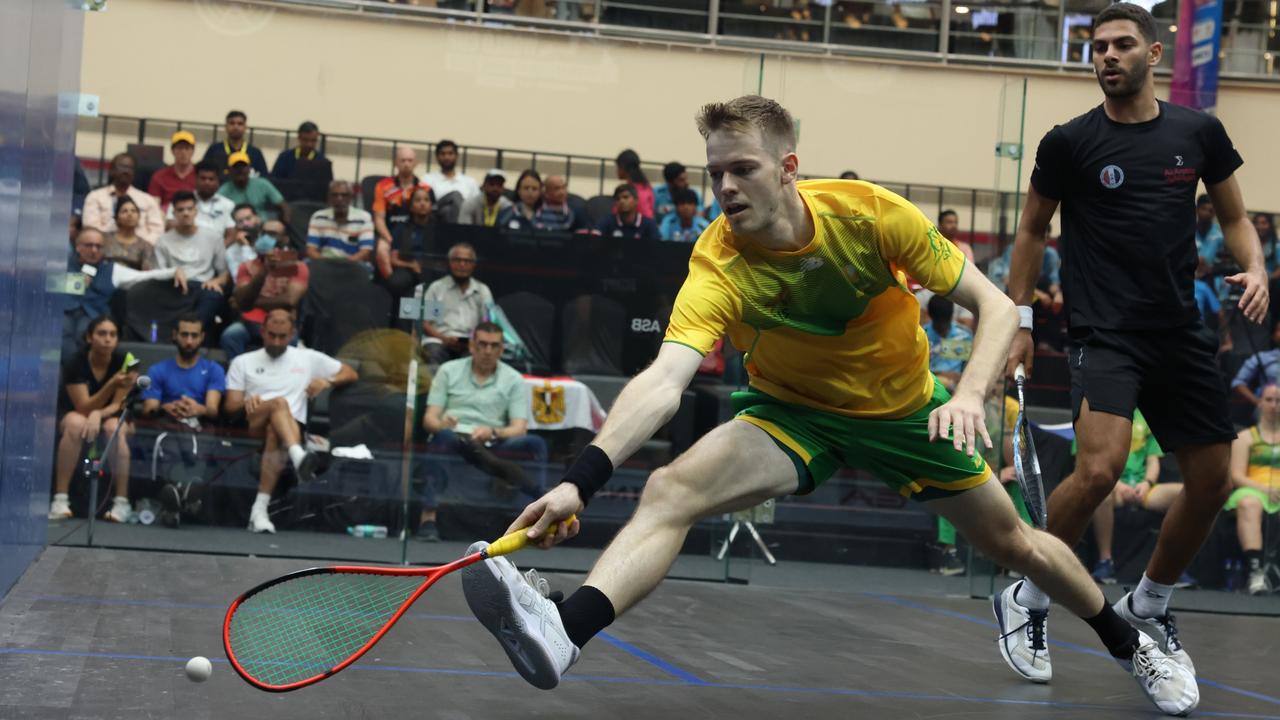 Joseph White during his Round 3 match against Aly Abou at the WC. Picture: STUDIOFAIRYTALES.