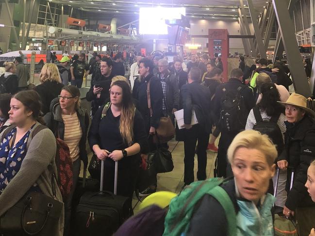 Chaos at Sydney Airport as Jetstar staff reportedly fall ill. Picture: Supplied