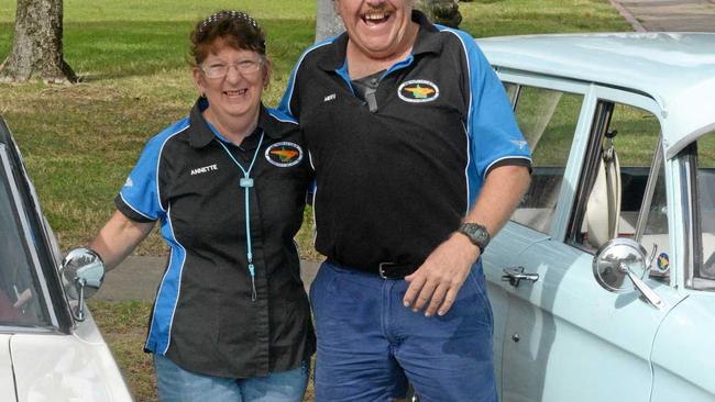 Annette and Merv Ferguson of the Early Falcon Car Club of Qld Rockhampton chapter. Picture: Jann Houley