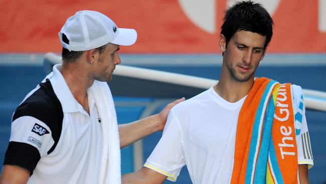 Djokovic and Andy Roddick had an infamous clash in the locker room at the US Open