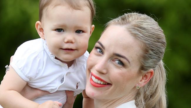 Myra Mawby with her 14-month-old daughter Lyla, whom she is still breastfeeding. Picture: Tara Croser.