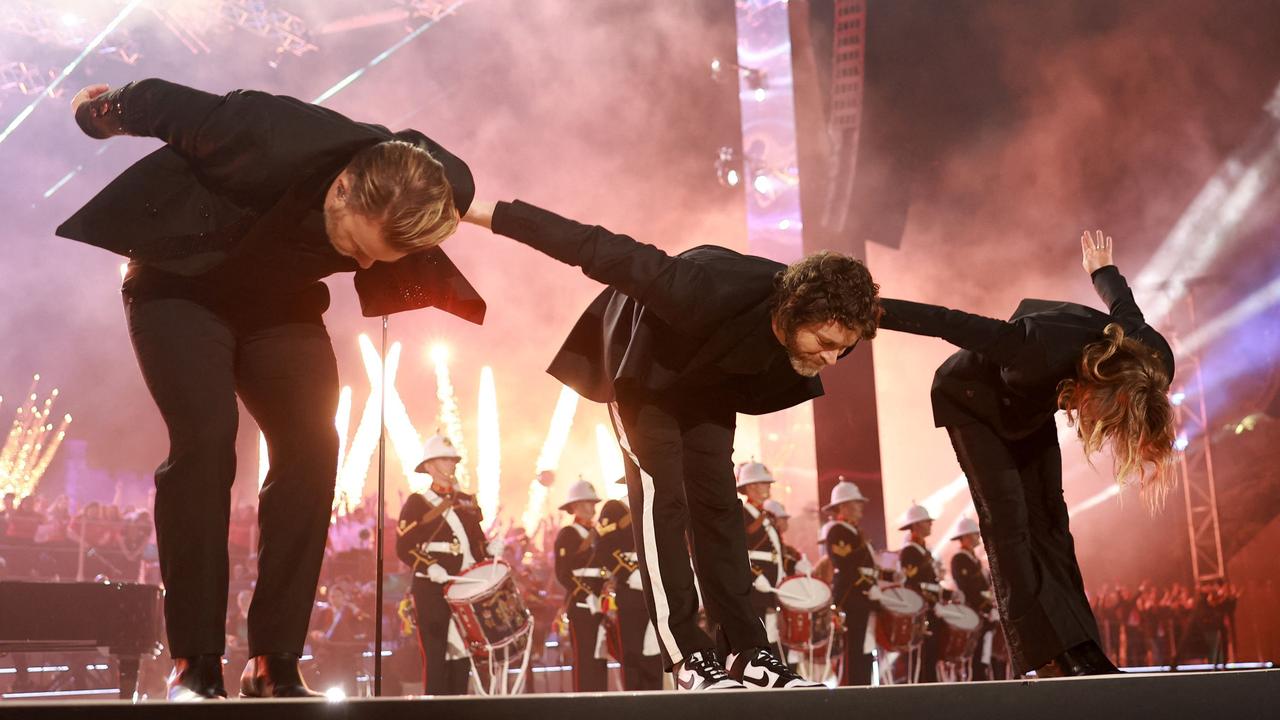 Take That perform inside Windsor Castle. Picture: AFP