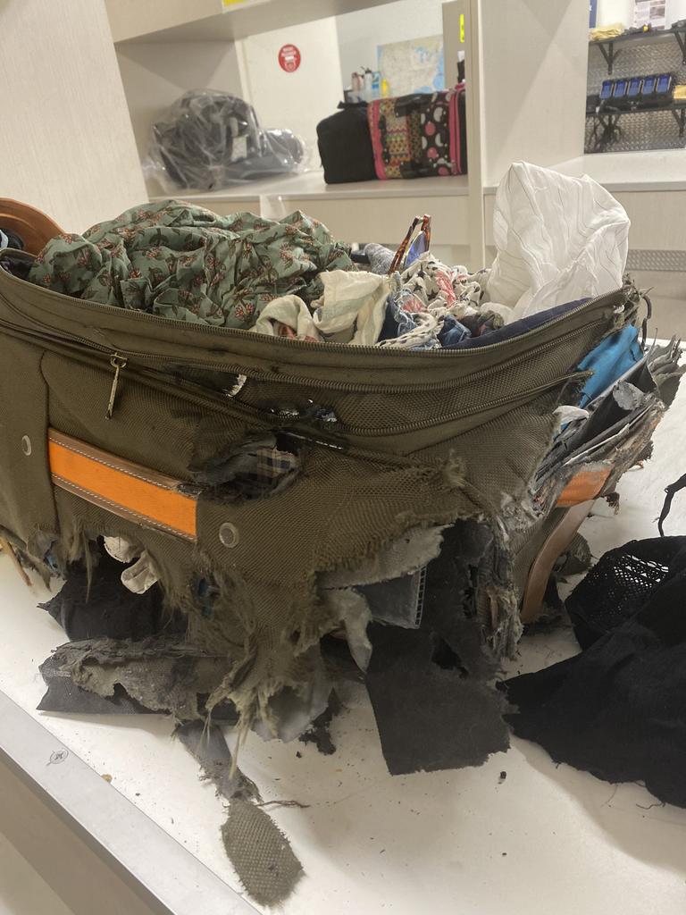 Others said the suitcase looked as though it had been shredded. Picture: Twitter/moosechildd