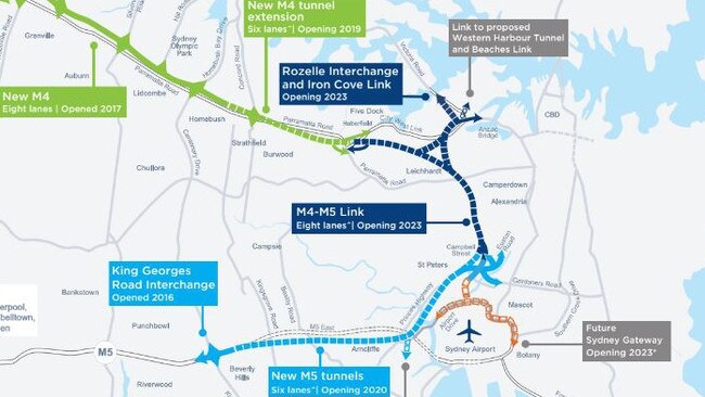 The third stage of WestConnex. Picture: WestConnex