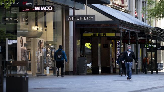 Retail outlets in the Sydney CBD. Picture: NCA NewsWire / Nikki Short